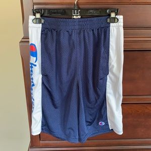 Champion boys navy and white shorts